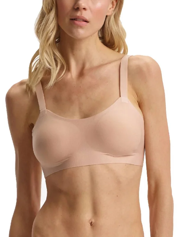 Butter Soft Support Adjustable Bralette In Beige