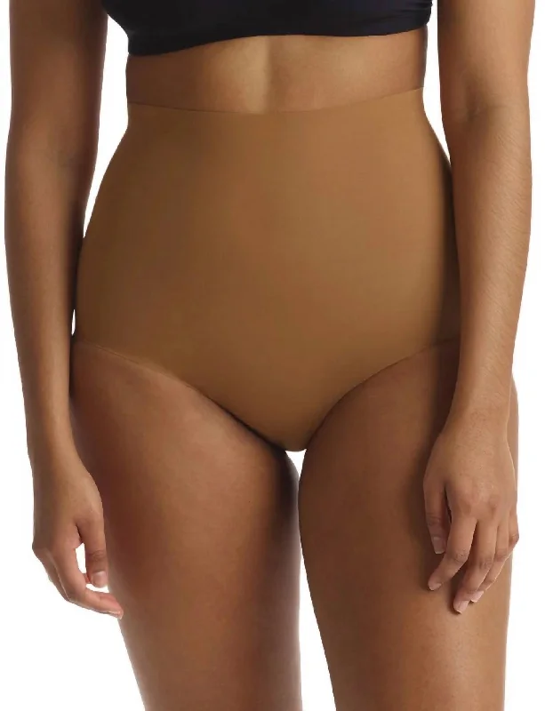 High-Waist Control Brief In Caramel