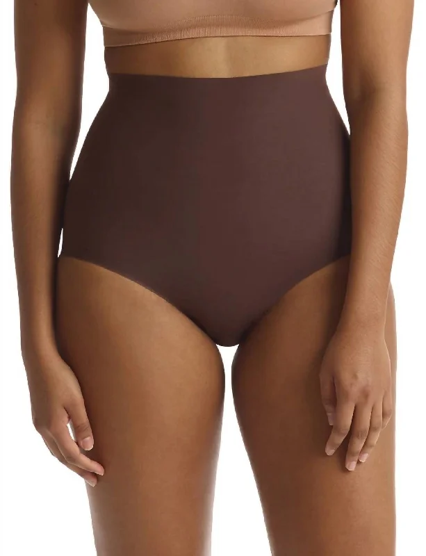 High-Waist Control Brief In Mocha