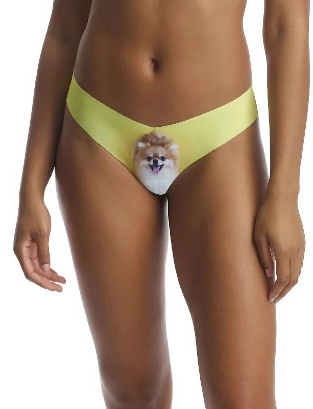 Photo-Op Thong Panty In Happy Pup