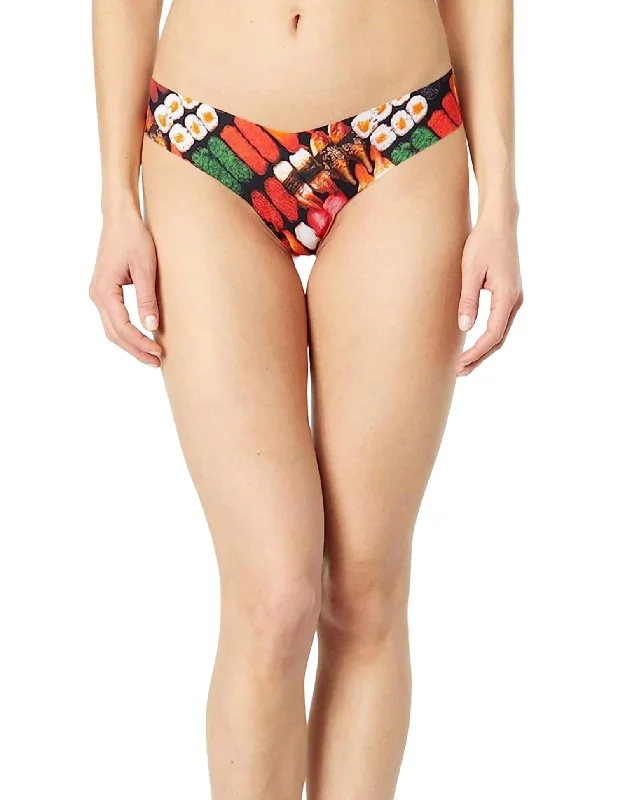 Printed Low Rise Thong In Bento